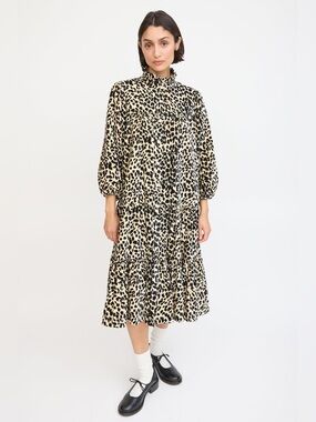 Horses Atelier Leopard Print Midi Dress